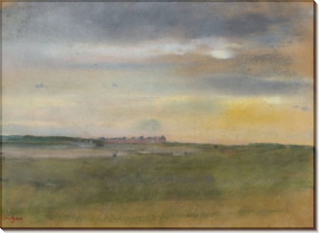 Пейзаж, закат, 1869 - Дега, Эдгар