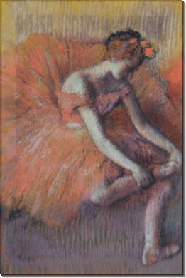 Танцовщица снимает сандалии, 1896 - Дега, Эдгар