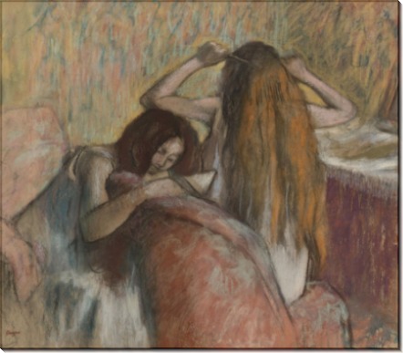 Женщина делает прическу, 1892-95 - Дега, Эдгар