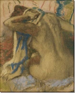 Дама сушит волосы, 1885 - Дега, Эдгар