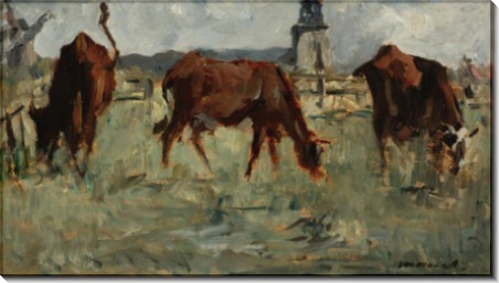 Коровы на пастбище, 1873 - Мане, Эдуард