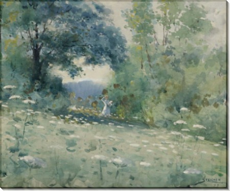 Леди в цветочном поле, 1899 -  Стейхен, Эдвард