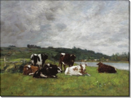 Коровы на пастбище,  1880-85 02 - Буден, Эжен