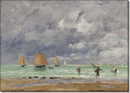 Рыбаки и лодки у Трувилля, 1892 - Буден, Эжен
