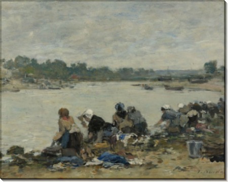 Прачки на берегу реки Тук, 1885-1890 - Буден, Эжен