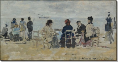 На пляже, 1883-87 - Буден, Эжен