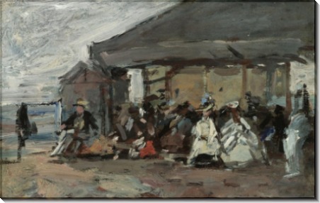 На пляже, 1888-95 - Буден, Эжен