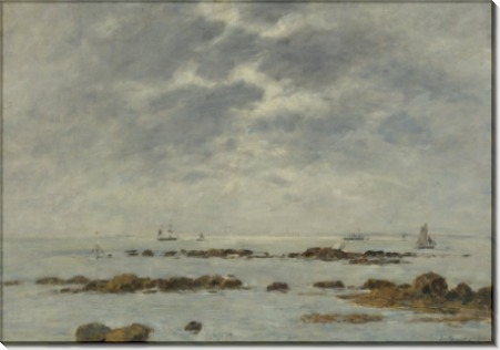 Морской пейзаж в Санкт- Вааст-Ла Хог, 1892 - Буден, Эжен