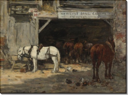 Конюшня с лошадьми для  аренды, 18985-90 - Буден, Эжен