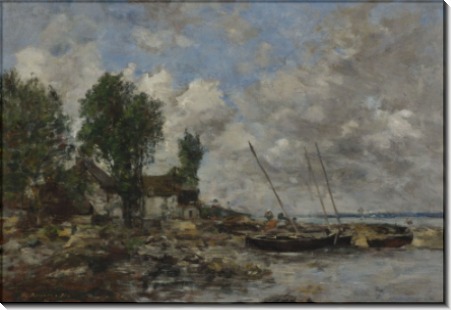Река в Плогастель, 1870 - Буден, Эжен
