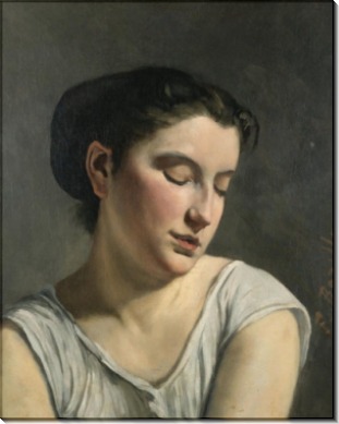 Девушка со склоненной головой, 1868 - Базиль, Фредерик Жан
