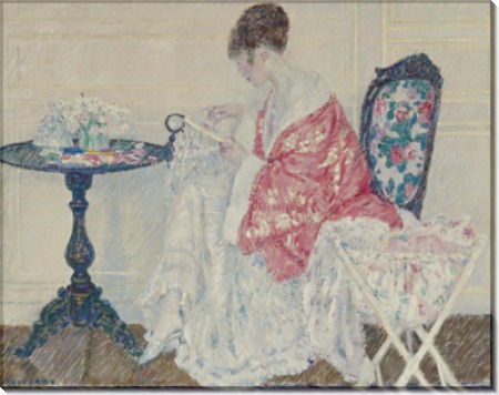 Девушка за вышивкой, 1914 - Фризек, Фредерик Карл