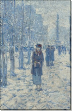 Прогулка Китти по снегу, 1918 - Хассам, Фредерик Чайлд 