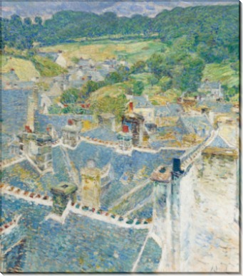 Крыши, Понт-Авен, Бретань, 1897 - Хассам, Фредерик Чайлд 