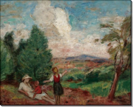 Мать и дети, пейзаж, 1923 - д'Эспанья, Жорж