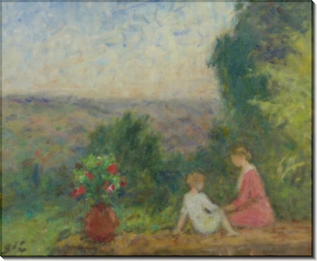 Пейзаж с матерью и ребенком - д'Эспанья, Жорж