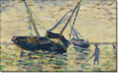 Три лодки в море, 1885 - Сёра, Жорж-Пьер   