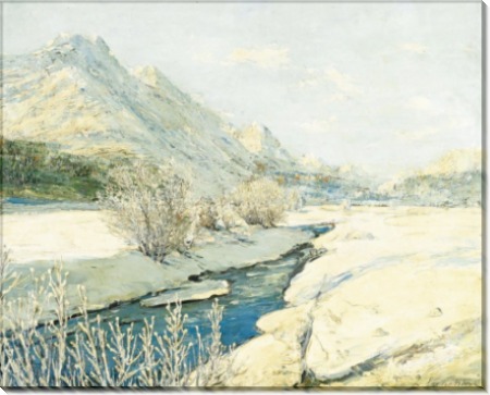 Ручей в долине под снегом -  Лапшин, Георгий Александрович 
