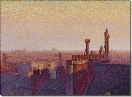 Крыши Парижа, закат, 1899 - Кариот, Густав