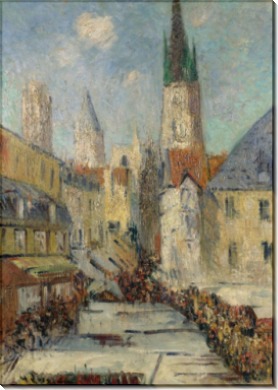 Эпикери-стрит и собор в Руане, 1929 - Луазо, Гюстав