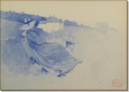 Побережье возле Ле-Лаванду с сидящей женщиной - Кросс, Анри Эдмон