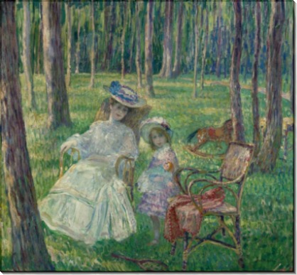 Мать и дочь в парке, 1905 - Лебаск, Анри