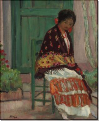 Женщина в цветочной шали - Лебаск, Анри