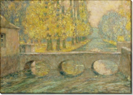 Мост, осень, Гизо, 1904 - Сиданэ, Анри Эжен Огюстен Ле 