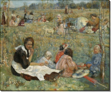 Няня с  детьми, 1912 - Бродский, Исаак Израилевич