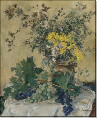 Натюрморт с цветами и виноградом - Рафаэлли, Жан Франсуа