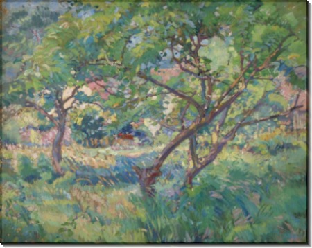 Дом художника за деревьями, 1909 -  Бюхр, Карл Альберт