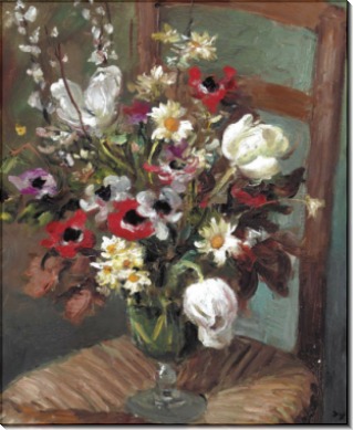 Тюльпаны и анемоны на стуле, 1950 - Диф, Марсель
