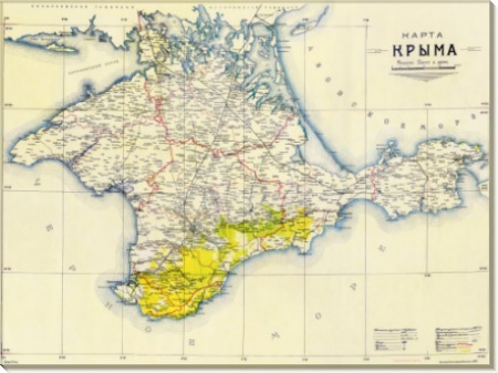 Карта Крыма 1922