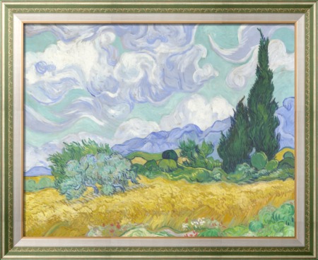 Пшеничное поле с кипарисами - Гог, Винсент ван
