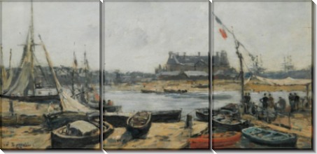Трувиль, вид на пристань, 1872 - Буден, Эжен
