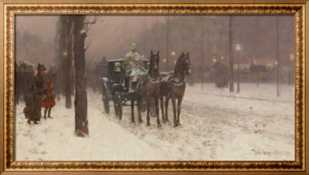Париж, зимний день, 1877 - Хассам, Фредерик Чайлд 