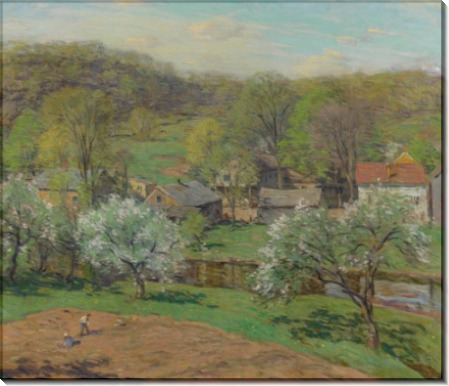 Деревня поздней весной (The Village in Late Spring), 1920 - Меткалф, Уиллард Лерой