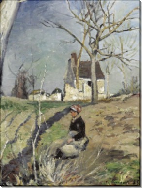 Жена фермера возле дома (Farmer`s Wife near the House), 1885 -  Виньон,  Виктор 