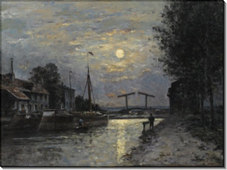 Канал Сент-Дени, Лунный эффект (The Saint-Denis Chanal, Moon Effect), 1876-79 - Лепин, Станислас