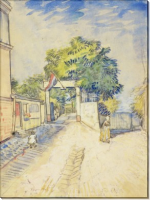 Вход в Мулен де ла Галетт (Entrance to the Moulin de la Galette), 1887 - Гог, Винсент ван
