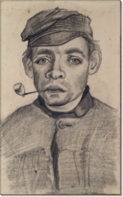 Голова молодого мужчины с трубкой (Head of a Young Man with a Pipe), 1884-85 - Гог, Винсент ван