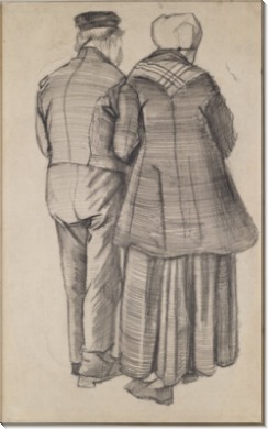 Мужчина и женщина вид со спины (Man and Woman Seen from the Back), 1882 - Гог, Винсент ван