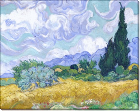 Пшеничное поле с кипарисами (Wheat Field with Cypresses), 1889 - Гог, Винсент ван