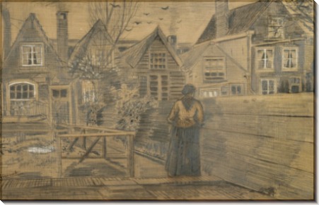Дом матери Сиены, вид с заднего двора (Sien's Mother's House Seen from the Backyard), 1882 - Гог, Винсент ван