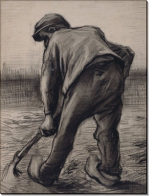 Землекоп на картофельном поле (Digger in a Potato Field - February), 1885 - Гог, Винсент ван