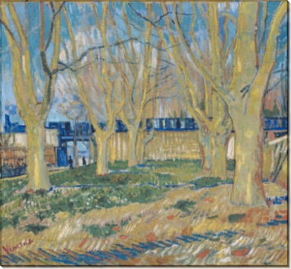 Платановая аллея возле станции в Арле (Avenue of Plane Trees near Arles Station), 1888 - Гог, Винсент ван