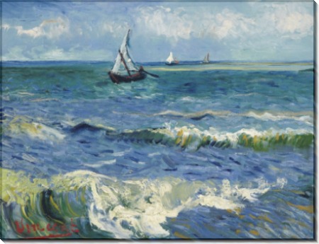 Морской пейзаж у Сент-Мари-де-ла-Мер  (Seascape at Saintes-Maries), 1888 - Гог, Винсент ван