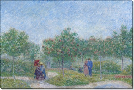 Сад с влюбленными парами (Courting Couples in the Voyer d'Argenson Park in Asnieres), 1887 - Гог, Винсент ван