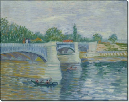 Сена и мост на Гранд Жатт (The Seine with the Pont de la Grande Jette), 1887 - Гог, Винсент ван