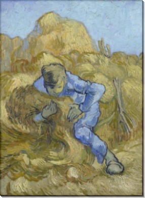 Крестьянин вяжет снопы, по работе Милле (The Sheaf-Binder (after Millet), 1889 - Гог, Винсент ван
